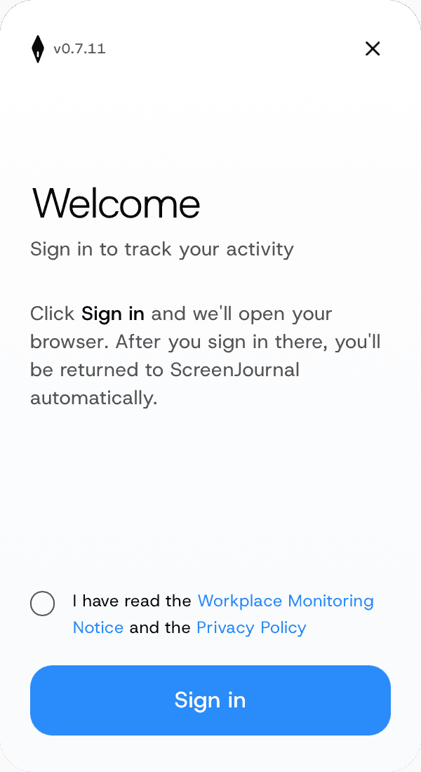 Desktop sign-in